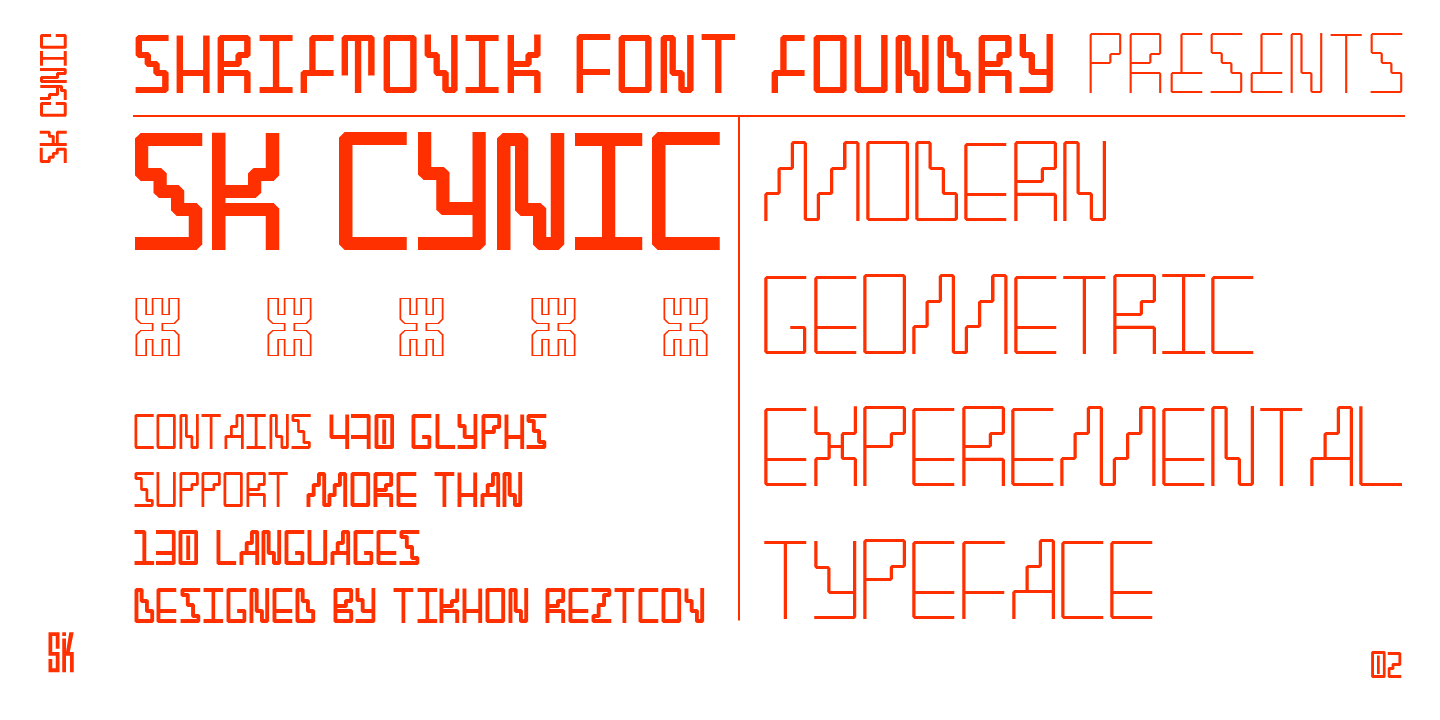 SK Cynic Thin Font preview
